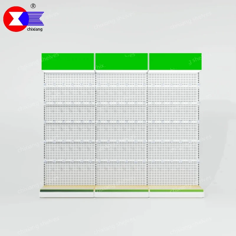 custom.Heavy-Duty Washable Freestanding Single-Sided Metal Gondola Display Shelf Easy Assembly Retail Convenience