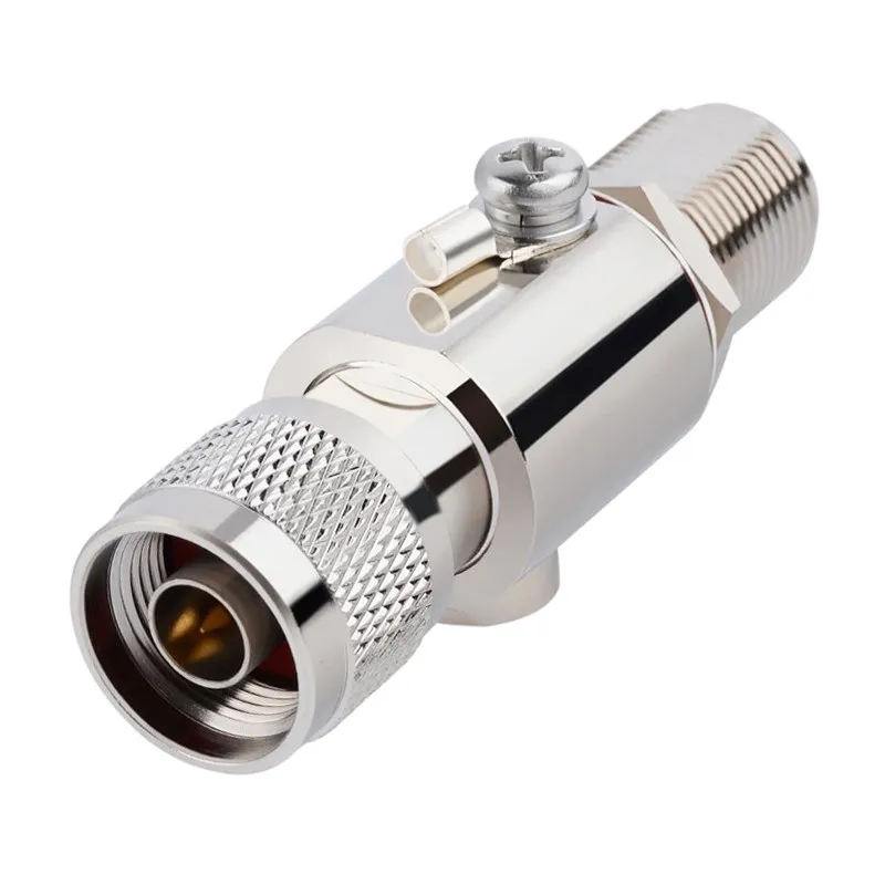 Lightning Arrester DC-6GHz N Female To N Male Antenna Coaxial Surge Protector for Base Station and WIFI Lightning Protection