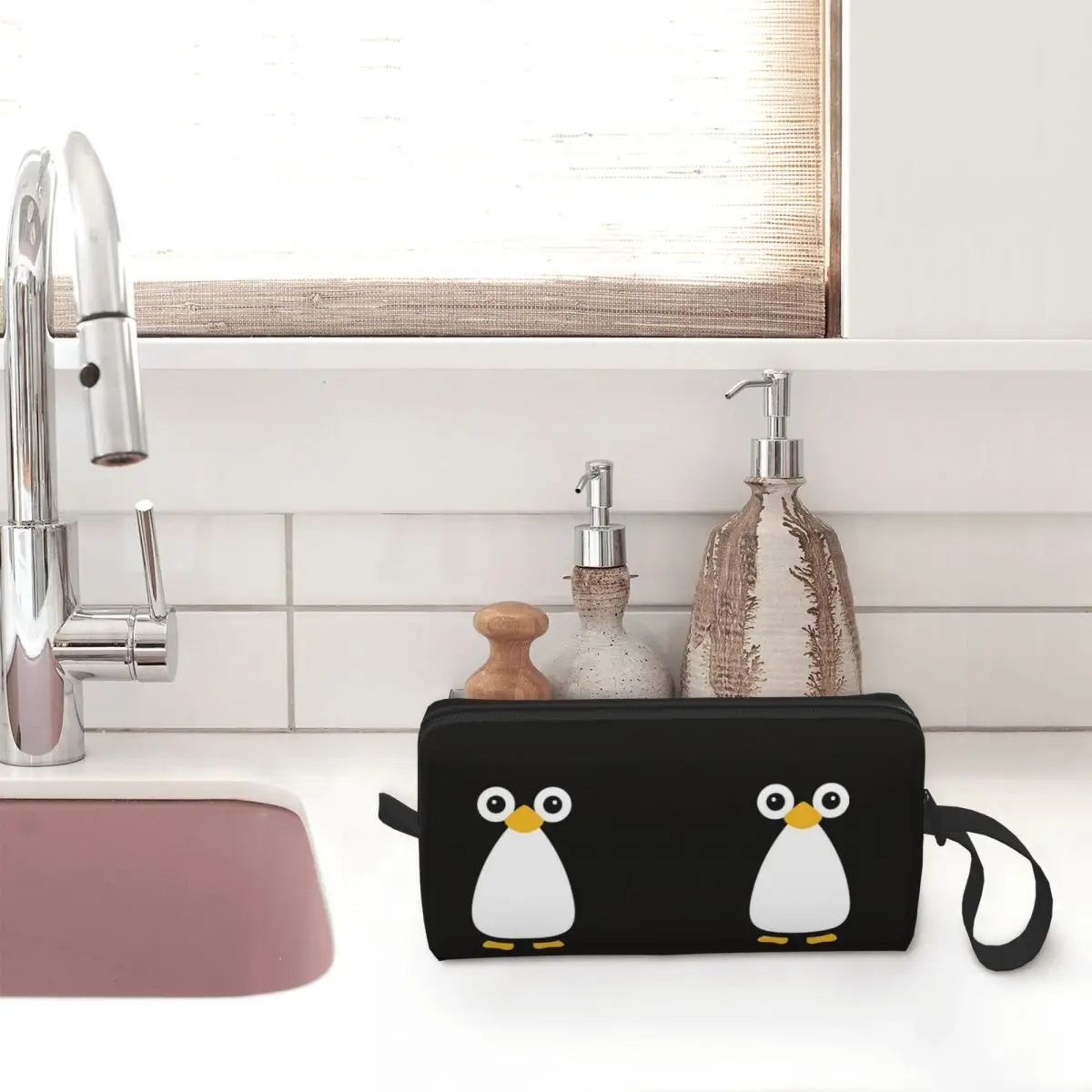 かわいいベクターペンギンのペンケース、男の子と女の子のためのペンボックス、鉛筆バッグ、文房具、旅行、女性用コスメティックバッグオーガナイザーポーチ