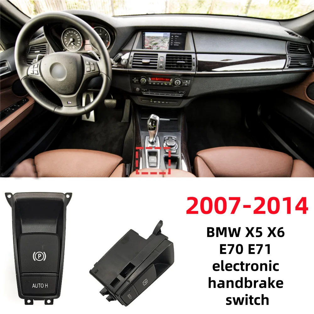 For BMW X5 X6 E70 E71 2007-2014 car central parking electronic handbrake switch OE: 63119148508