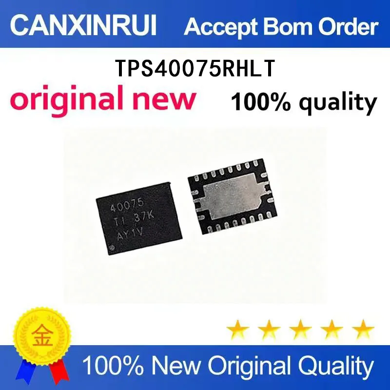 

(5-100 Pieces) TPS40075RHLT VQFN20 silk screen 40075 synchronous voltage reduction control chip