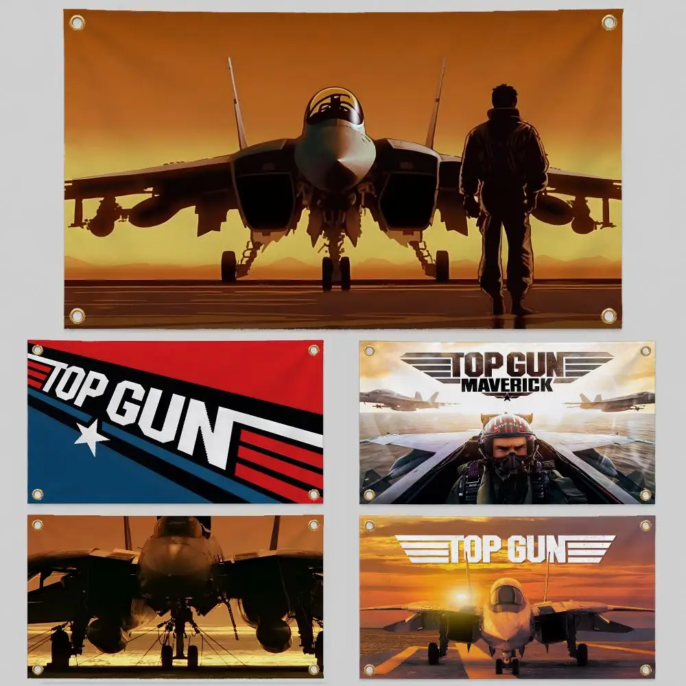 Movie Top Gun Maverick Goose Iceman Flags Wall Hanging Background Flag Wall Decor Banners for Outdoor Bedroom Dorm Room Decor