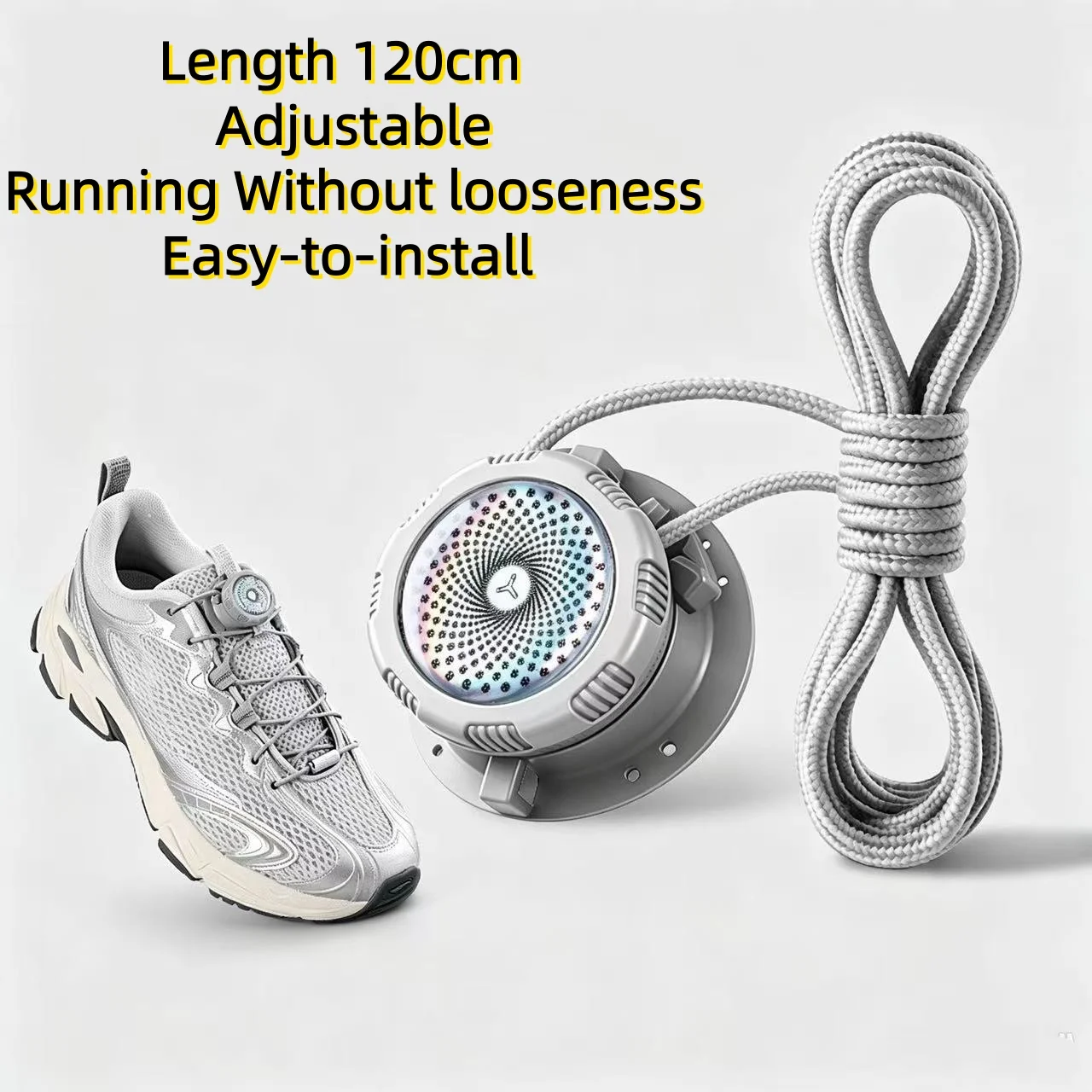 New Automatic Shoelaces Without Ties White Black Easy-to-install Swivel Buckle Laces Tennis Sneakers Shoelace Shoe Accessories