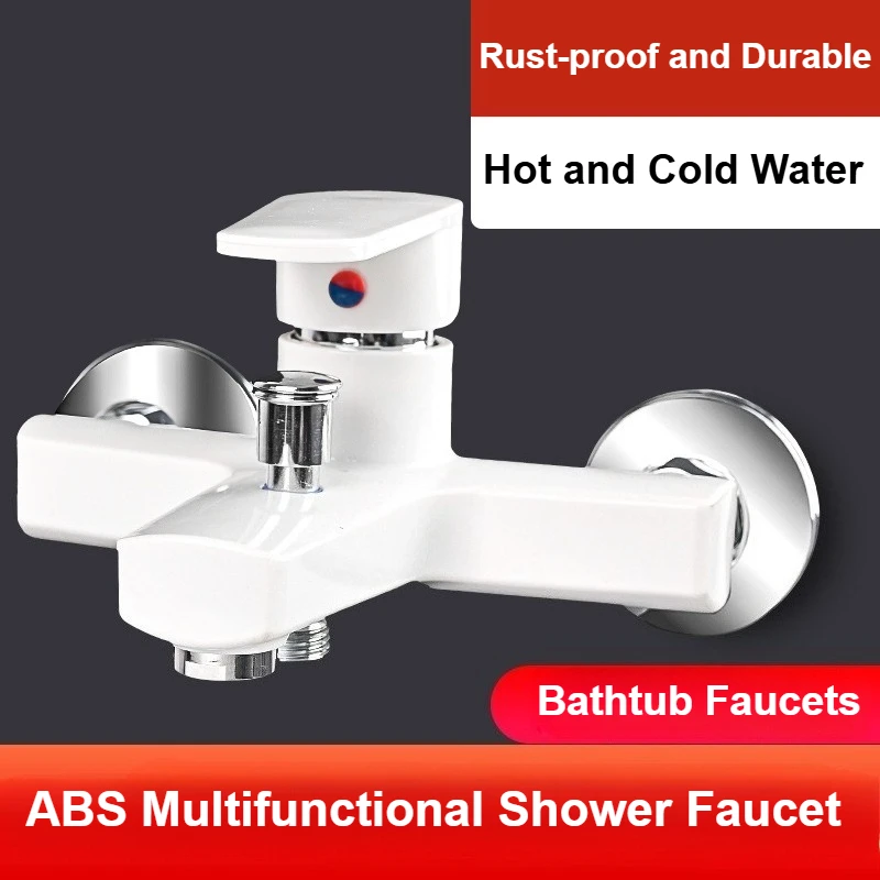 

Mixing Valve Hot and Cold Water Faucet ABS Multifunctional Bathroom Shower Water Heater Accessories Wall Mounted Bathtub Faucets
