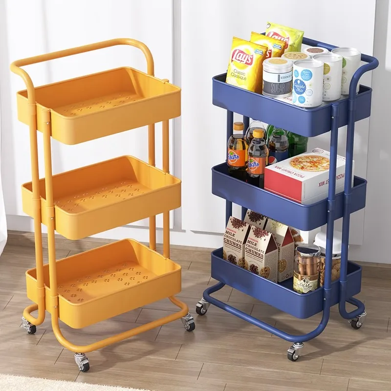 Removable Storage Trolley Kitchen Auxiliary Furniture Shelf Organizer Things Home Steps Kitchens Accessories Cajoneras Storages