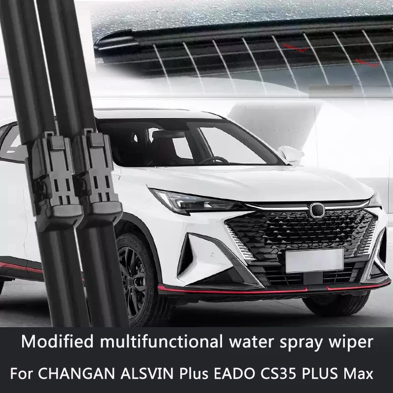 2PCS Car Modify Windshield Water Spray Wiper For CHANGAN ALSVIN PLUS EADO CS35 PLUS MAX Auto Wet Arm Cleaning Wiper Accessory