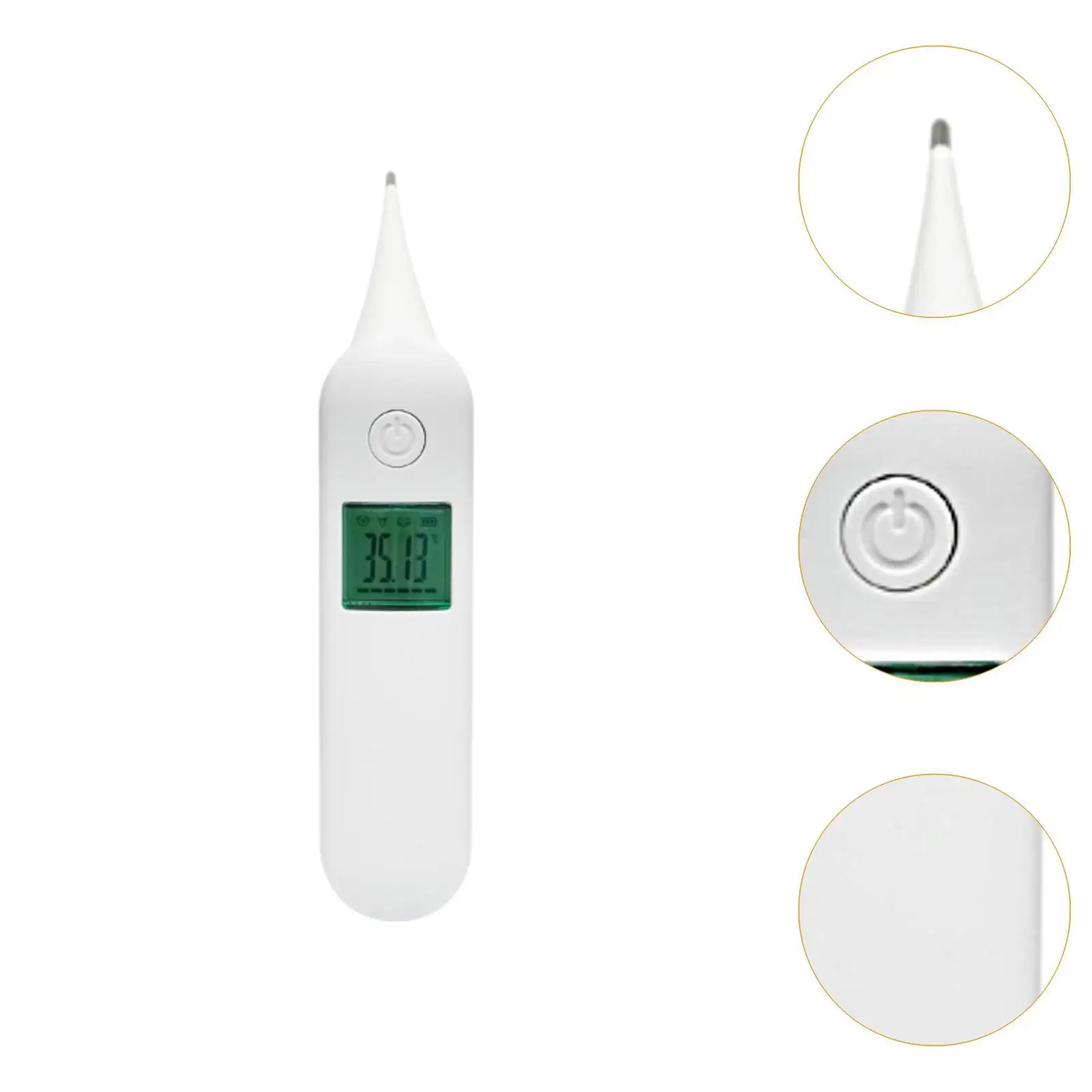 เทอร์โมมิเตอร์อิเล็กทรอนิกส์สำหรับสัตว์เลี้ยงแบบปลายโค้งงอได้ เทอร์โมมิเตอร์วัดไข้แบบดิจิตอลสำหรับสัตวแพทย์ พร้อมหน้าจอ LCD ที่ทนทาน สำหรับแกะ ม้า สุนัข แมว