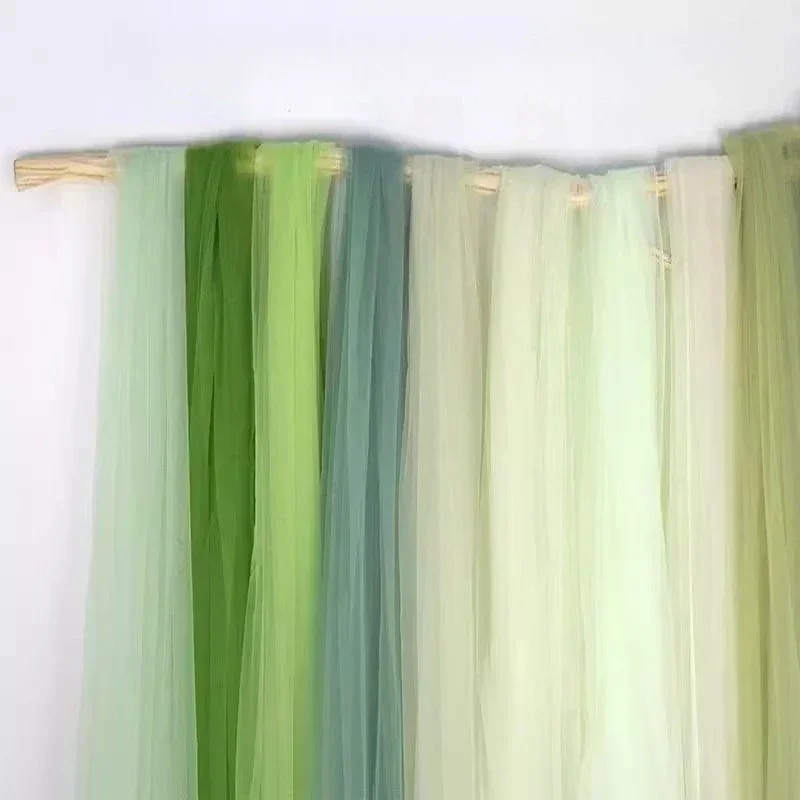 

Зеленая серия, сетчатая неэластичная ткань, сшитый пушистый подол, вечернее платье, сделай сам, свадебное украшение для фона, средняя твердая пряжа, ткань