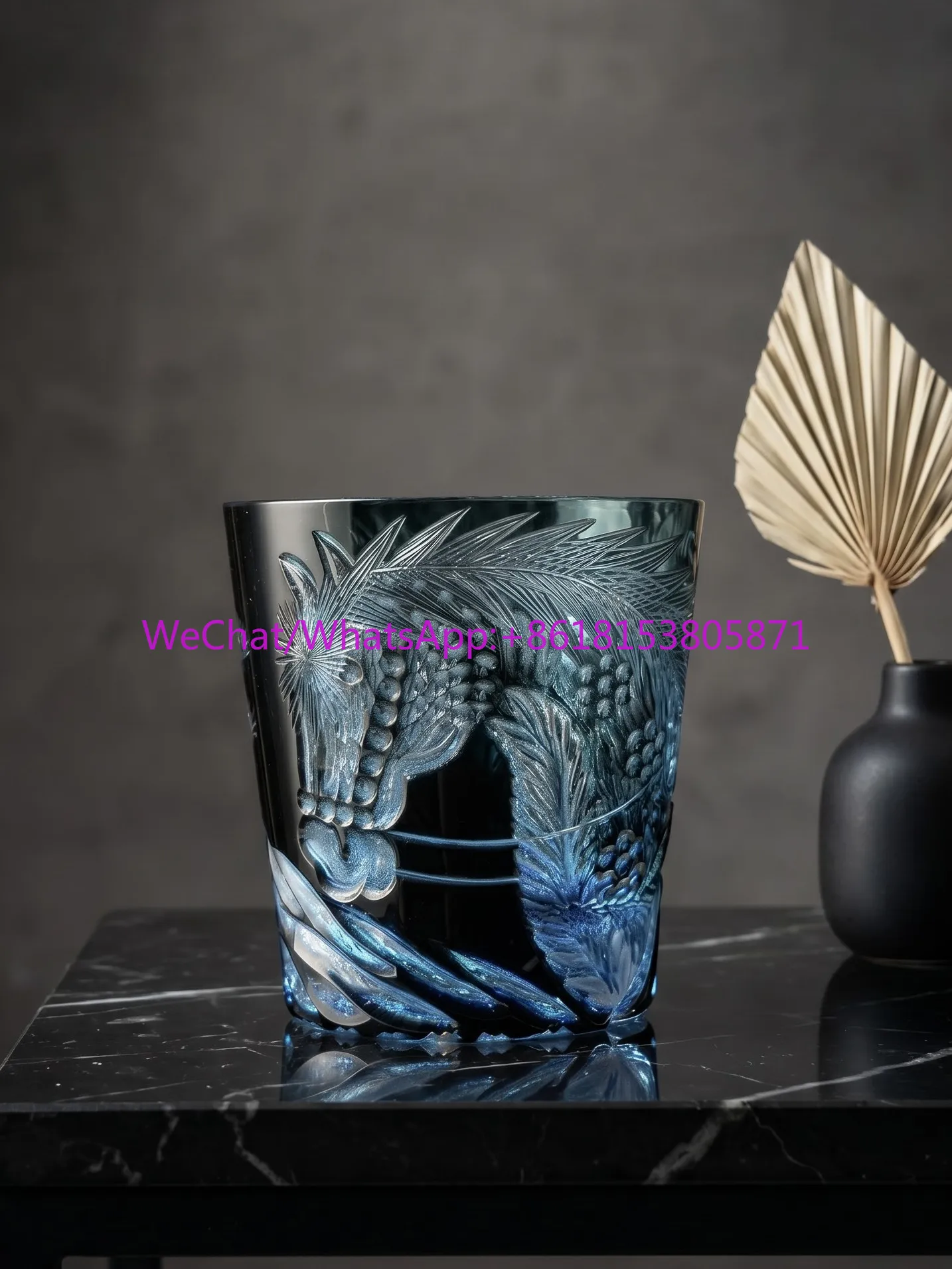 Handmade foreign wine whisky cup collection limited crystal glass engraved wine glass