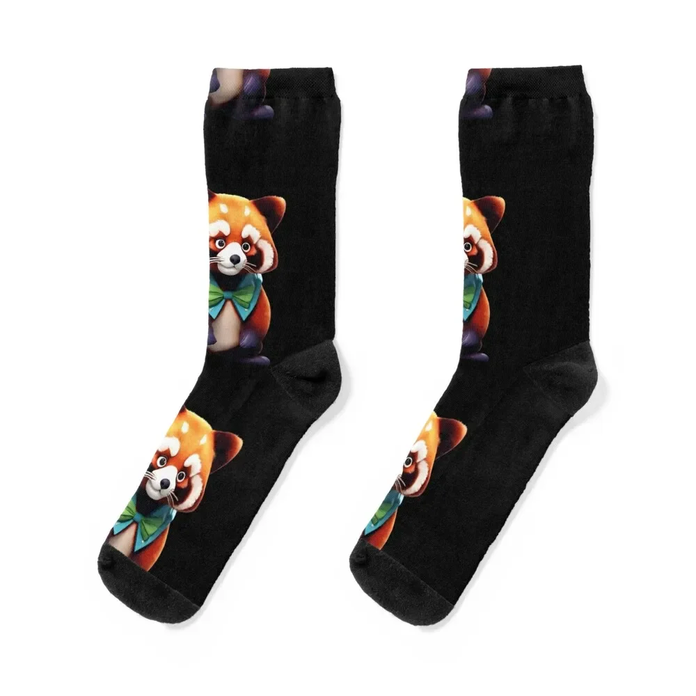 

Cute Red Panda with a Fly Socks gifts Sports Women's Socks Men's