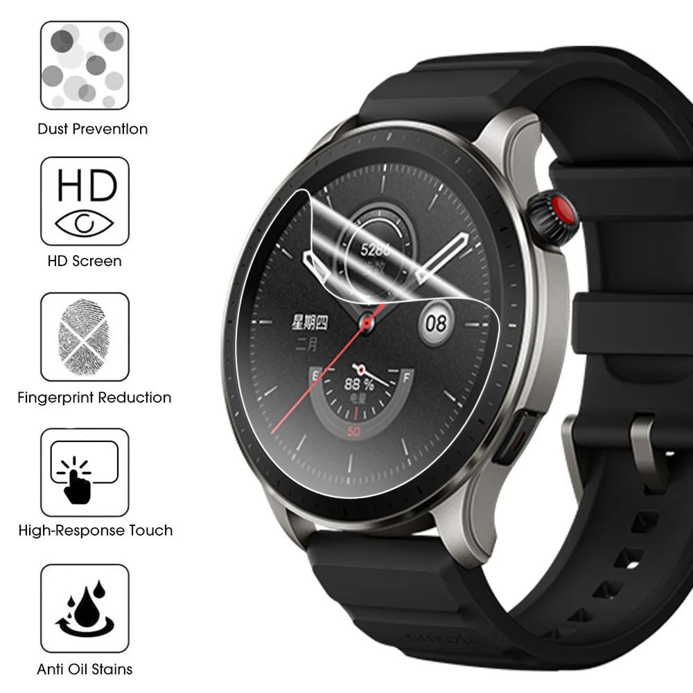 1-10 pçs filme de hidrogel para amazfit gtr 4 protetor de tela macia hd claro tpu filme para huami amazfit gtr 4 gtr4 smartwatch filmes