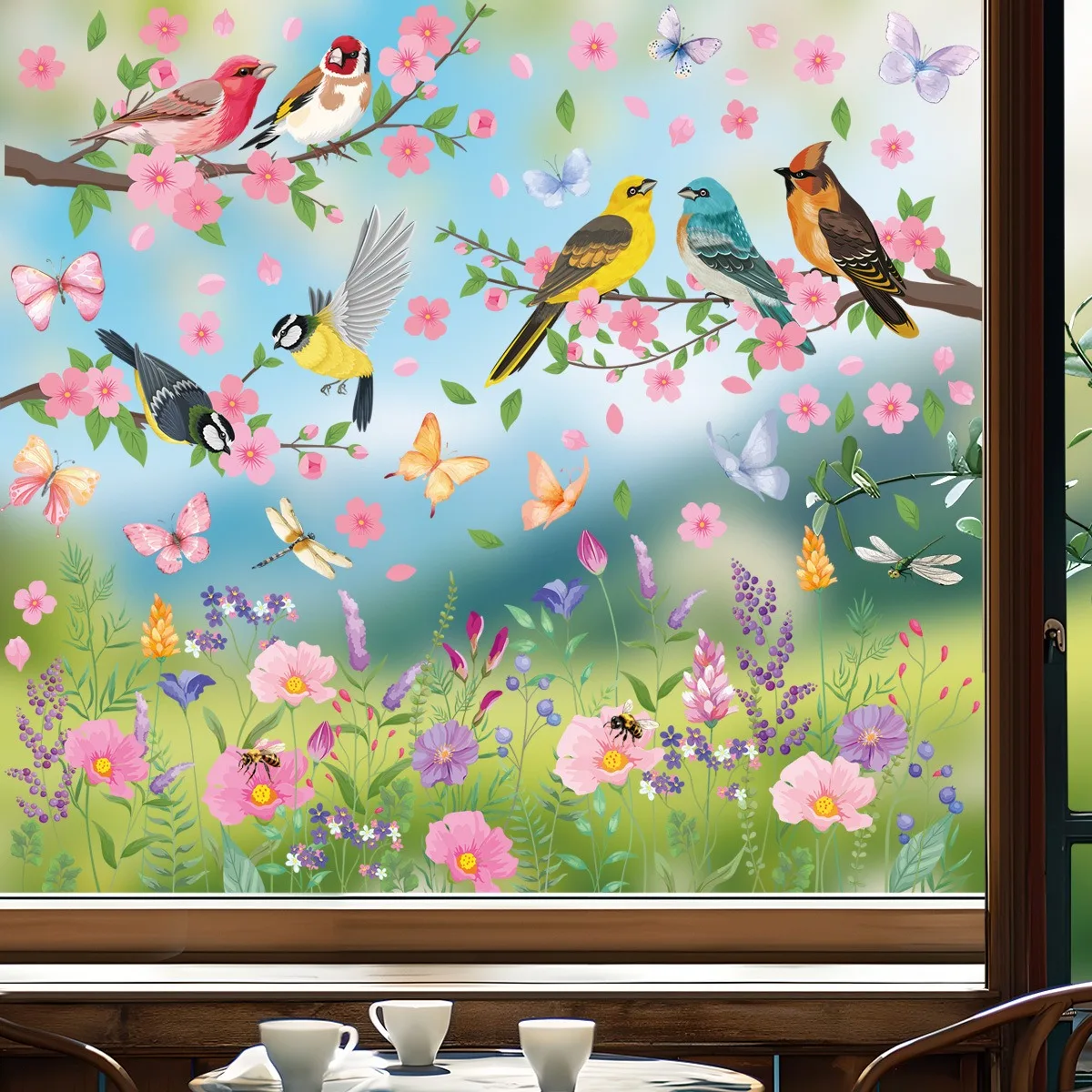 Picture 3: Spring Butterfly Stickers Removable Static Cling Window Wall Glass Decor No Glue Self Adhesive Decals for Home Office