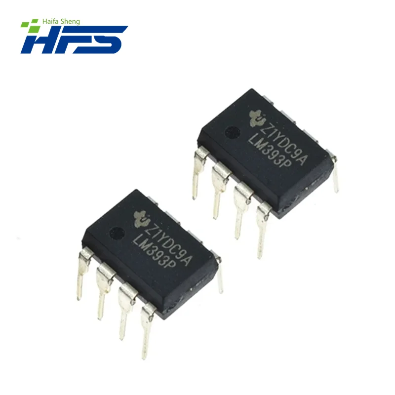 LM393P DIP8 LM393 DIP-8 IC, DIP-8, novo e original, baixa potência, componentes duplos, 10pcs