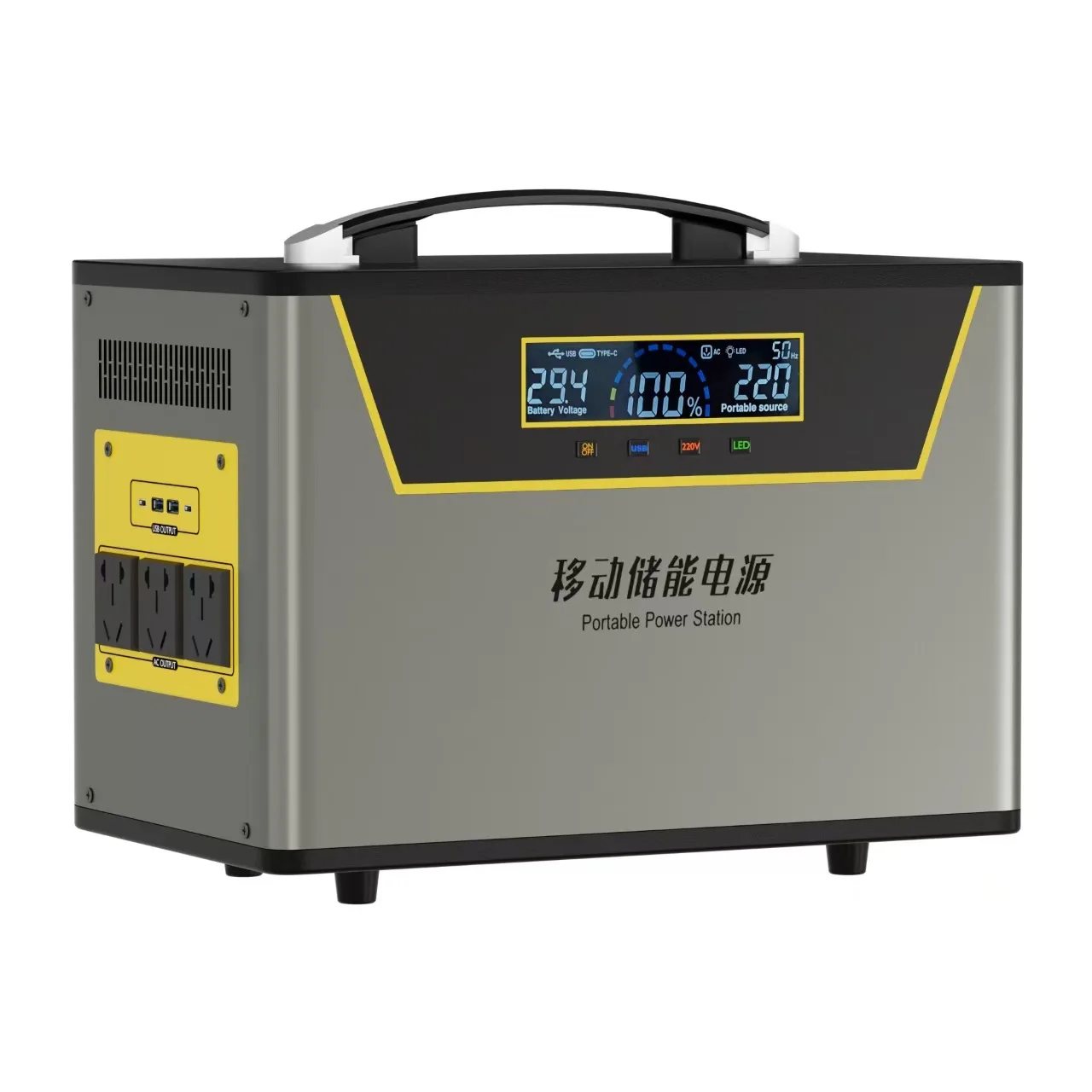 3500W Large Capacity Outdoor Solar Power Station LiFePO4 Battery Pure Sine Wave RV Off-Grid Emergency Energy Storage Supply
