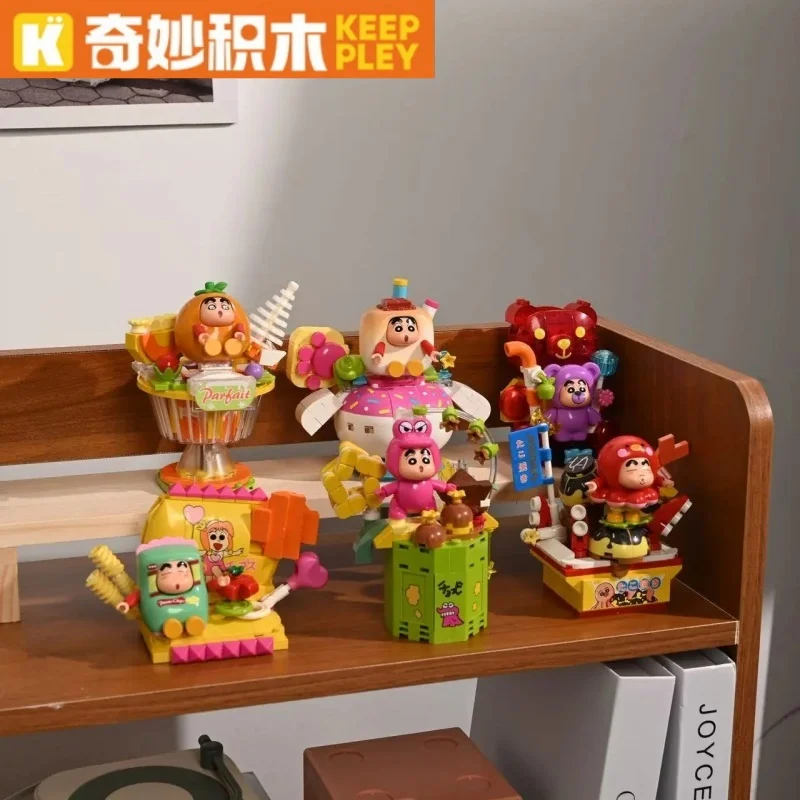 

Фигурка Hot Keeppley Crayon Shin-chan Building Block Shinnosuke ‌ Сиро персонажи мультфильмов в сборе аниме игрушка в подарок