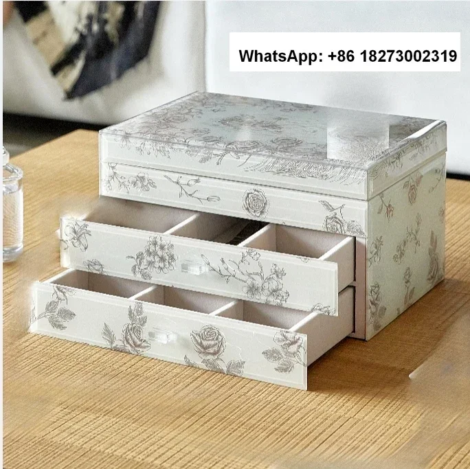 FORLEECHS Jewelry Storage Box Glass Jewelry Box Accessories