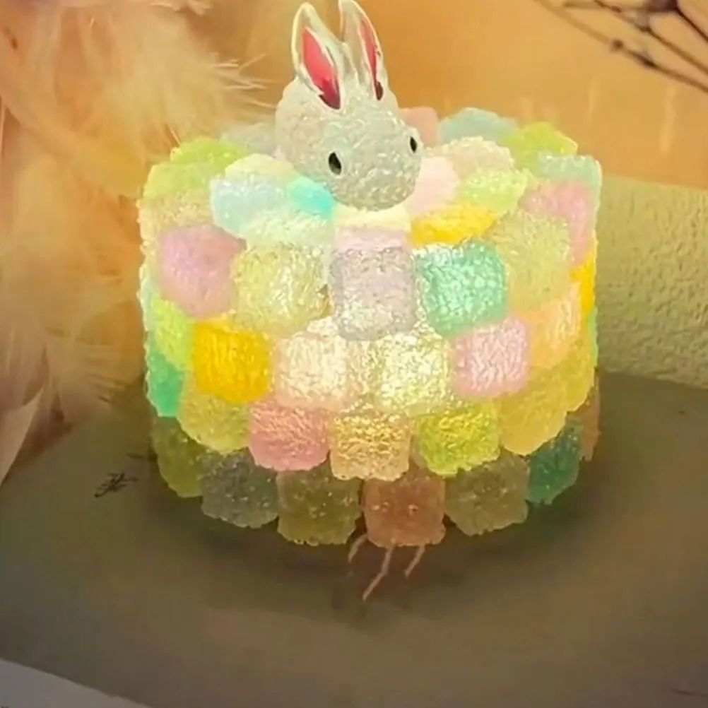 

50Pcs Transparent Night Glow Faux Gummy Candies Mini Foods for DIY Projects Scrapbooking and Dollhouse Decoration Supplies