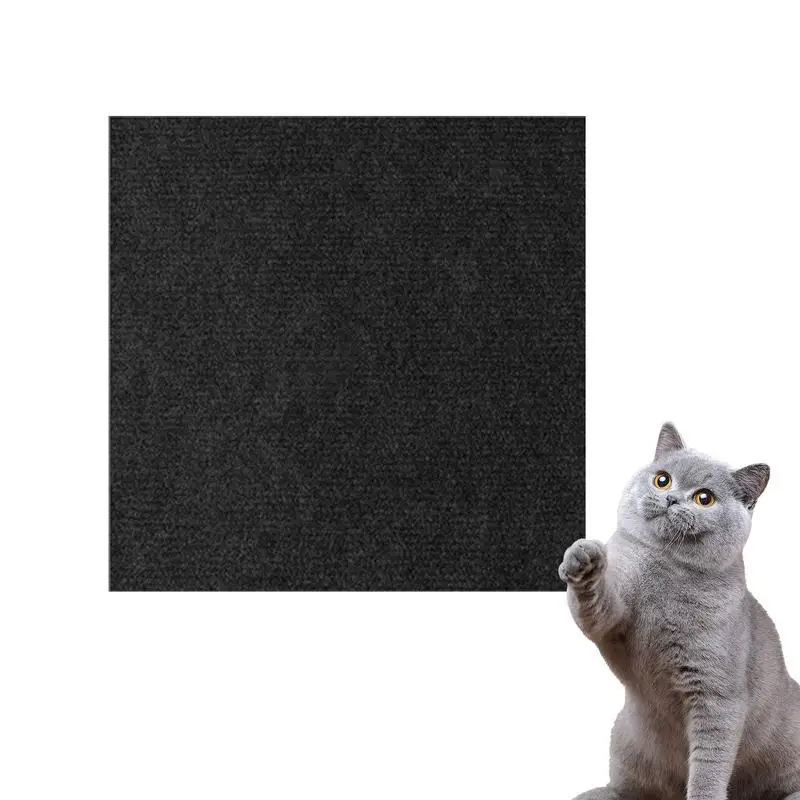 Cat Scratch Mat Self-Adhesive Cat Scratch Carpet Cat Scratching Couch Protector Trimmable Cat Tree Carpet Floor Scratching Pad