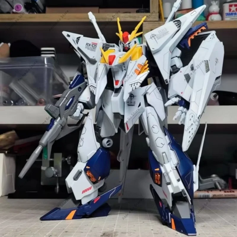 En STOCK JUJIANG RX-105 XI HG 1/144 Kit de modelo de figura de acción de montaje Robot de juguete para aficionados modelo de plástico regalo de colección