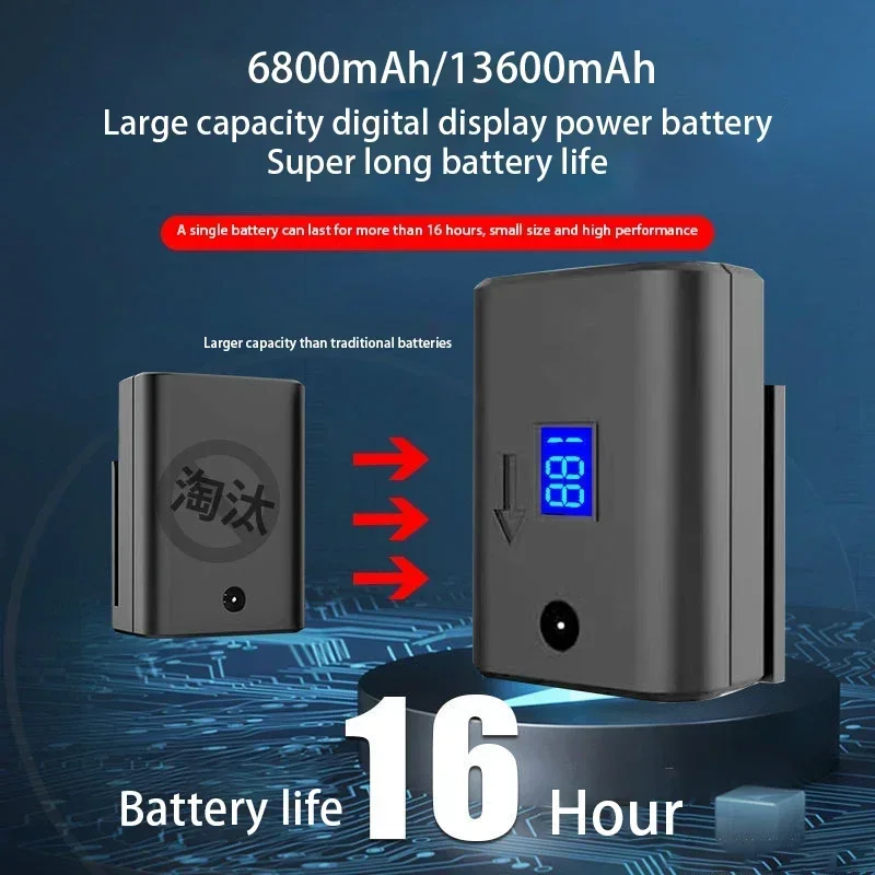 6800mAh/13600mAh high-capacity level battery flat push plug-in universal infrared laser rechargeable lithium battery