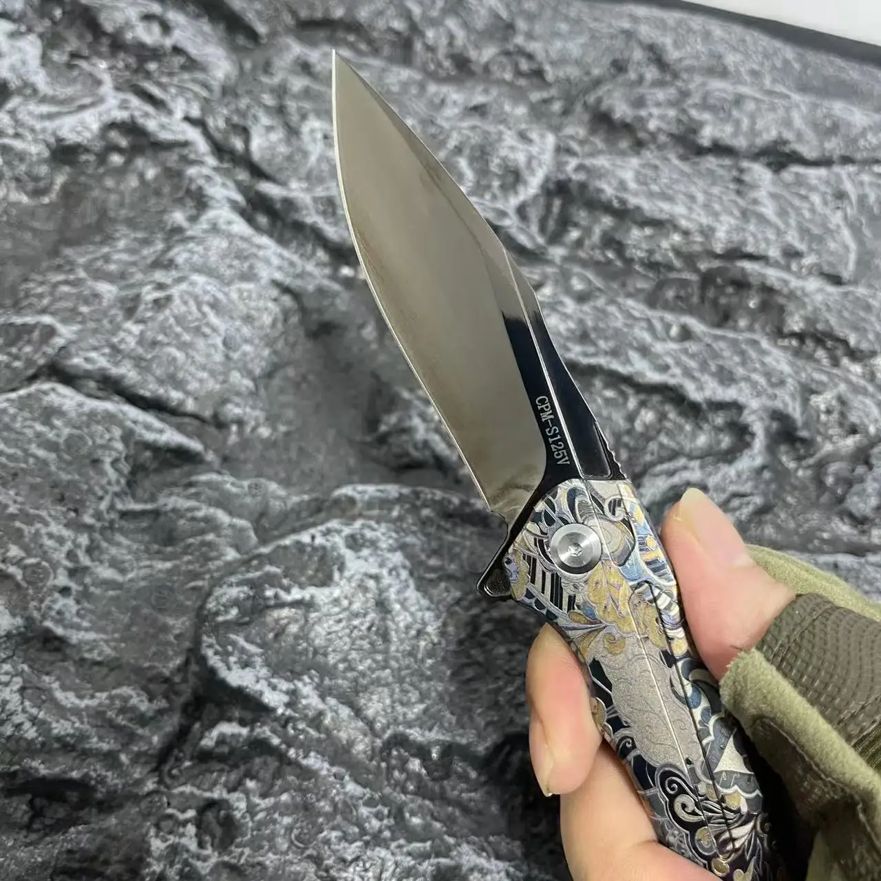 Delta Desert Wolf CPM-S125V Folding Knife Lindsay TC4 titanium Handle  Outdoor Camping Hiking EDC Survival Tool Collection Gift