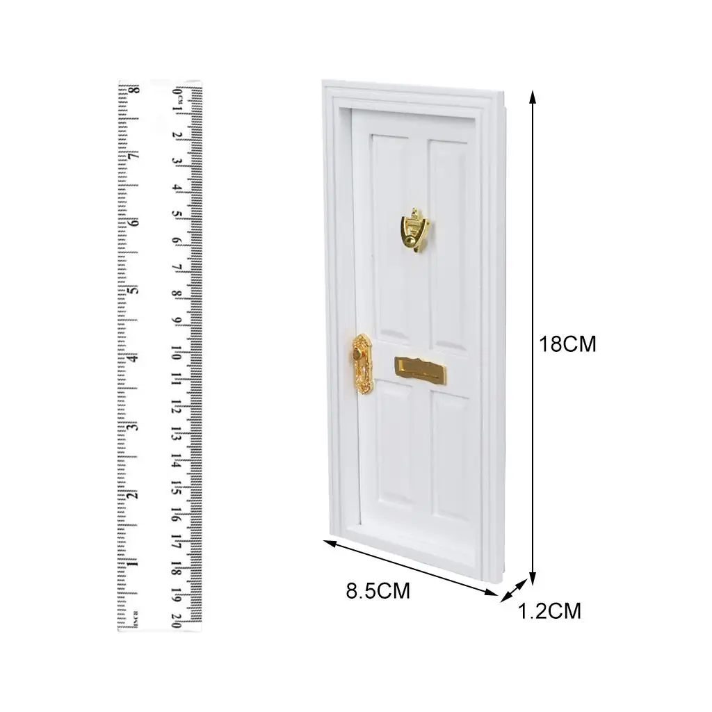 Scena modello 1/12 per casa delle bambole bianca a 4 pannelli per accessori artigianali per la decorazione del bagno