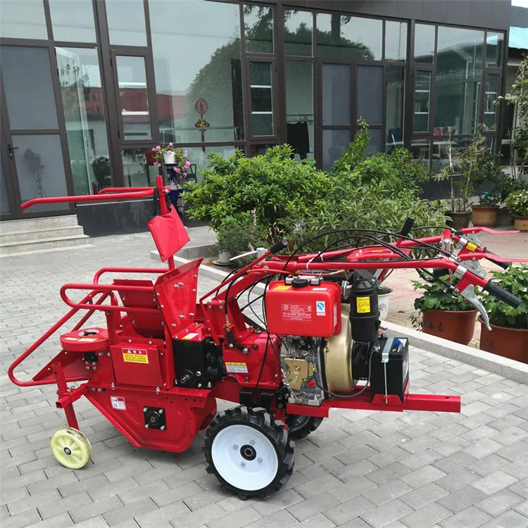 Small  Corn Harvester Hand Push Four Wheel Tractor Supporting Agricultural Multifunctional Corn Harvester