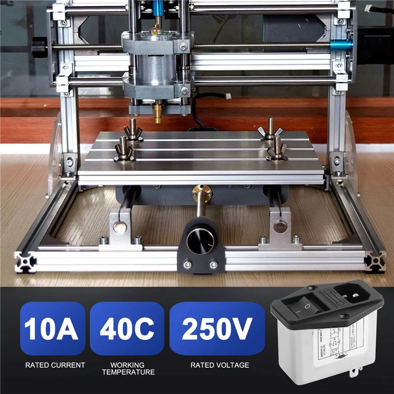 أطراف عروة اللحام IEC 320 C14 فلتر + مفتاح القارب + حامل الصمامات