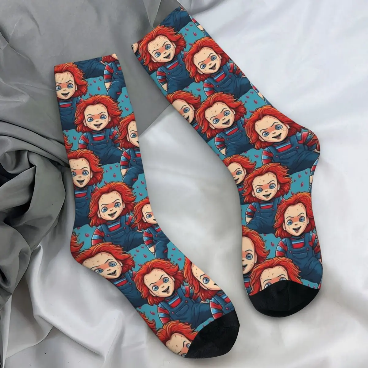 Childs Play Chucky Stockings Adults Men Socks Quality Funny Socks Winter Cycling Anti Skid Graphic Socks Gift