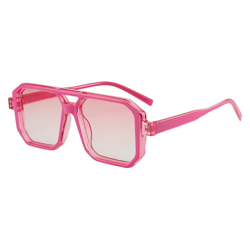 UV-Schutzbrillen, Ralpherty Damen-Sonnenbrille 2026, Rosafarbener Farbverlauf, Doppelrahmen-Herren-Sonnenbrille, Damen-Farbverlauf