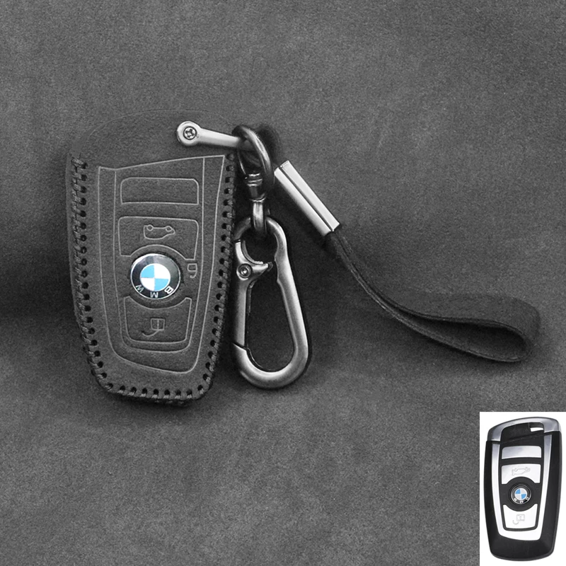 Leather Car Key Case Cover Shell Fob For BMW E46 E60 E90 E39 E87 E36 E92 E70 E91 X3 X5 X1 X2 X4 X6 X7 E28 E30 E34 E53 E61 E62