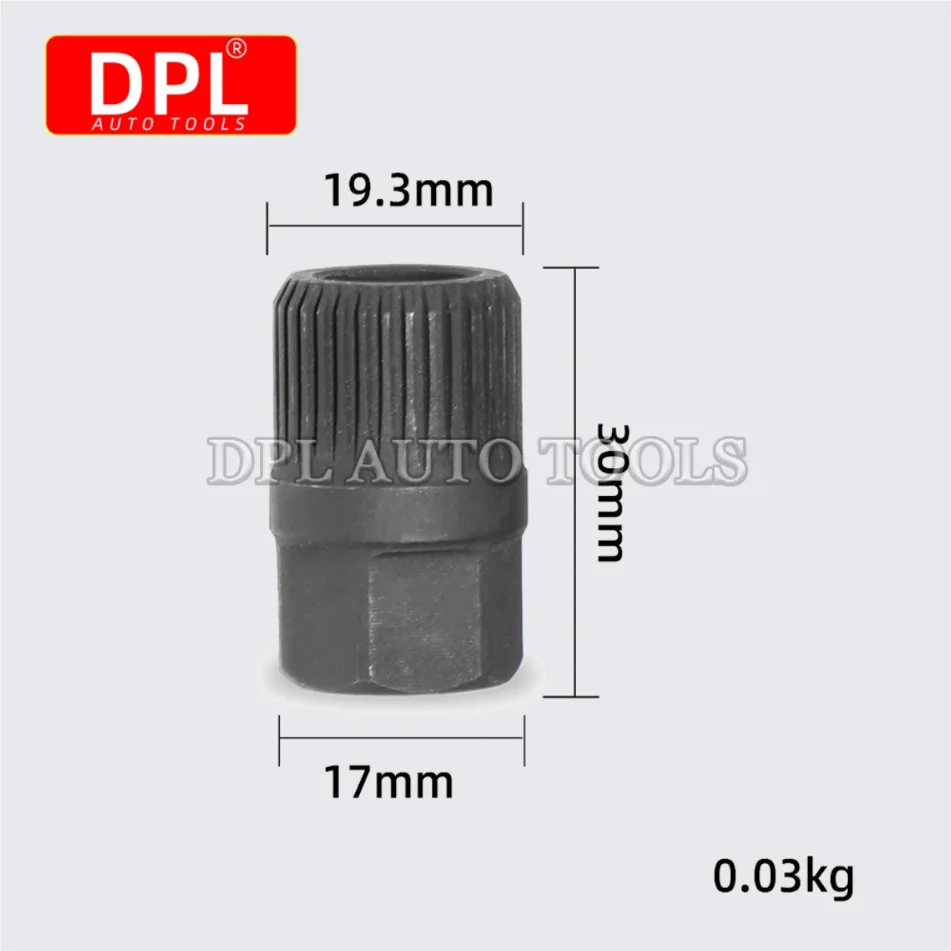 Strumento per la rimozione della puleggia della ruota libera della frizione dell'alternatore con dispositivo di rimozione della puleggia della cinghia a V a 33 denti Accessori per auto neri Frizione dell'alternatore Fre