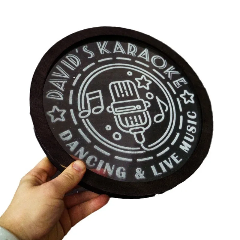 

Luminous wine seat disc Luminous wine seat creative plastic LED wine prop display stand