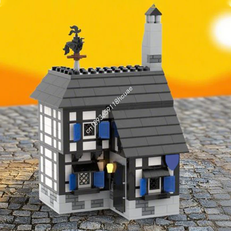 549 Uds. MOC Black Falcon Knights House Castillo Falcons modelo bloques de construcción niños ensamblar juguetes artesanales de cumpleaños regalos de navidad