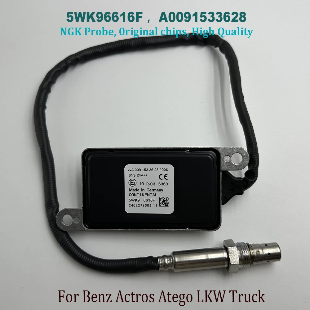 

5WK96616F A0091533628 A0091533006 High Quality Chip For NGK Probe Nitrogen Nox Oxygen Sensor For Benzz Actros Truck 5WK96616D