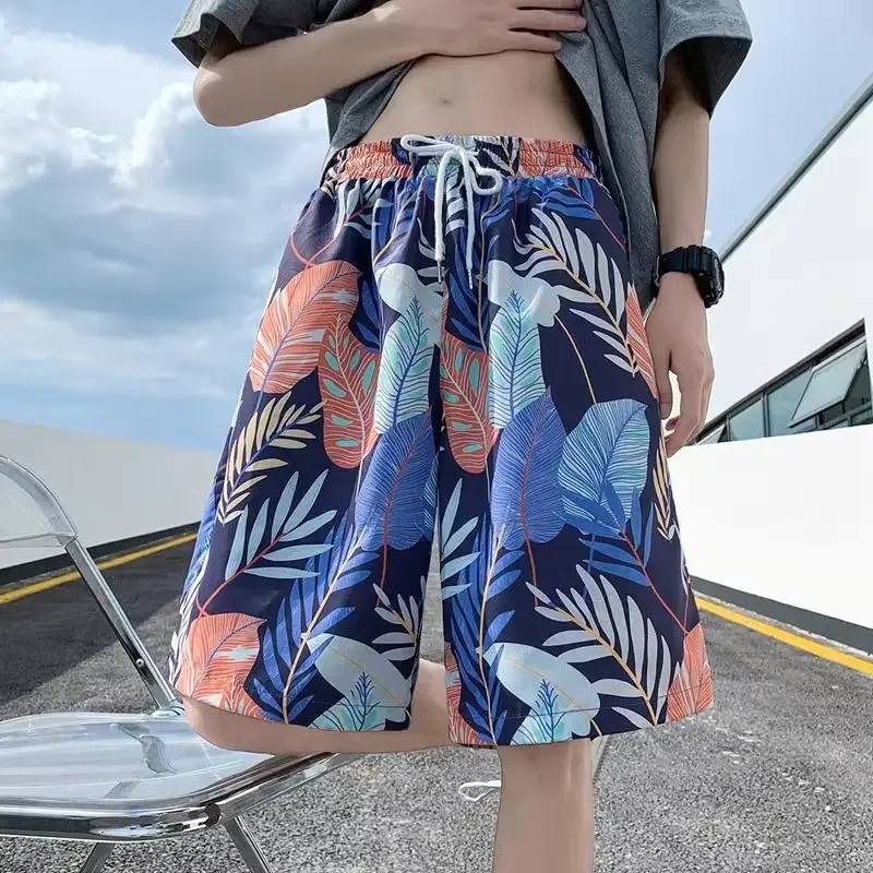 

Loose Baggy Quick Dry Beach Wide Printed Floral Board Man Short Pants Clothing Luxury New in Pant 2025 Novelty Xl Shorts for Men