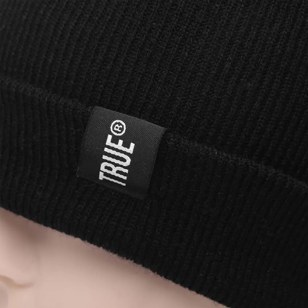 Letter True Casual Beanies for Men Women Fashion Knitted Winter Hat Solid Color Hip-hop  Skullies Bonnet Unisex Cap Gorro