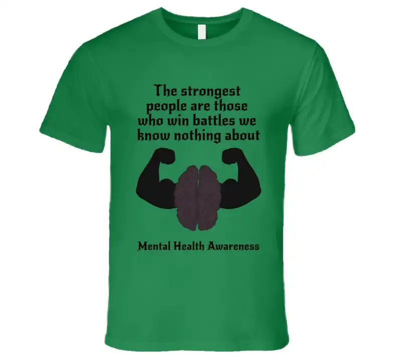 Mental Health Awareness Strength Green T Shirt