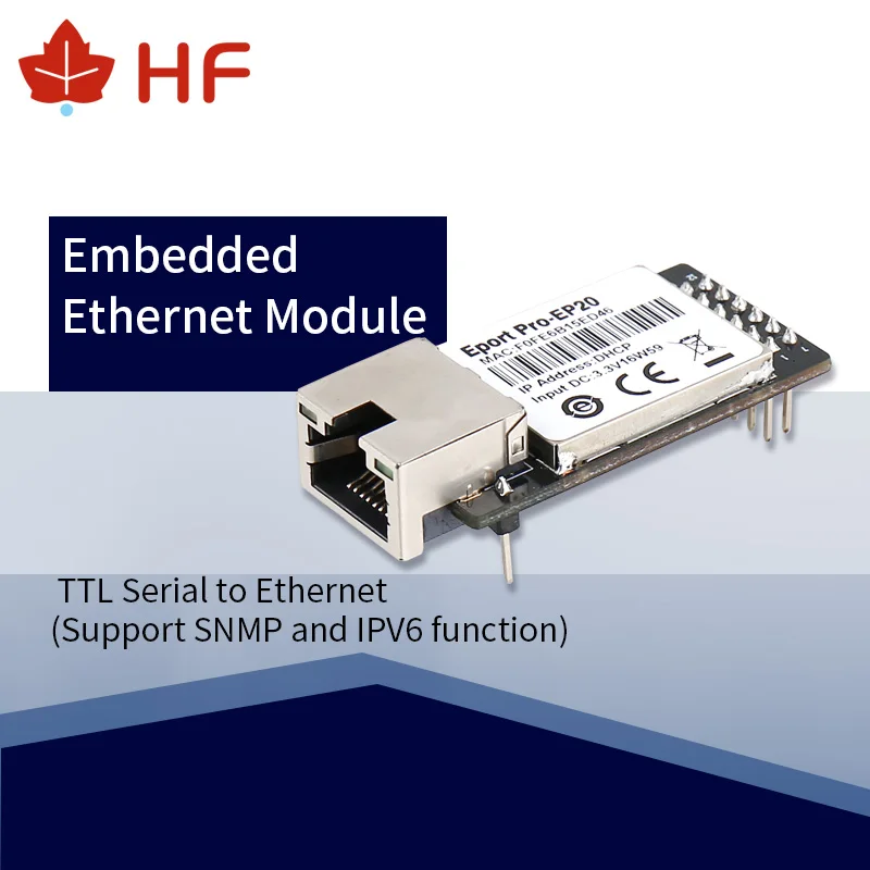 

Eport Pro-EP20 Linux Network Server Port TTL Serial to Ethernet Embedded Module DHCP 3.3V TCP IP Telnet Modbus TCP Protocol