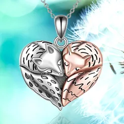 Fashion Income Cute Fox Necklace Ladies Love Animal Pendant Jewelry Anniversary Birthday Party Halloween Perfect Gift