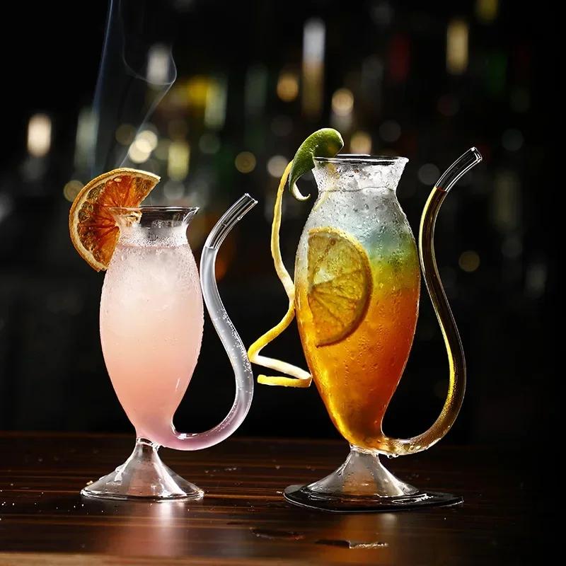 1pc Halloween Creative Vampire Tube Cup Molecular Cocktail Champagne Cup Bar Glassware for Halloween Themed Party