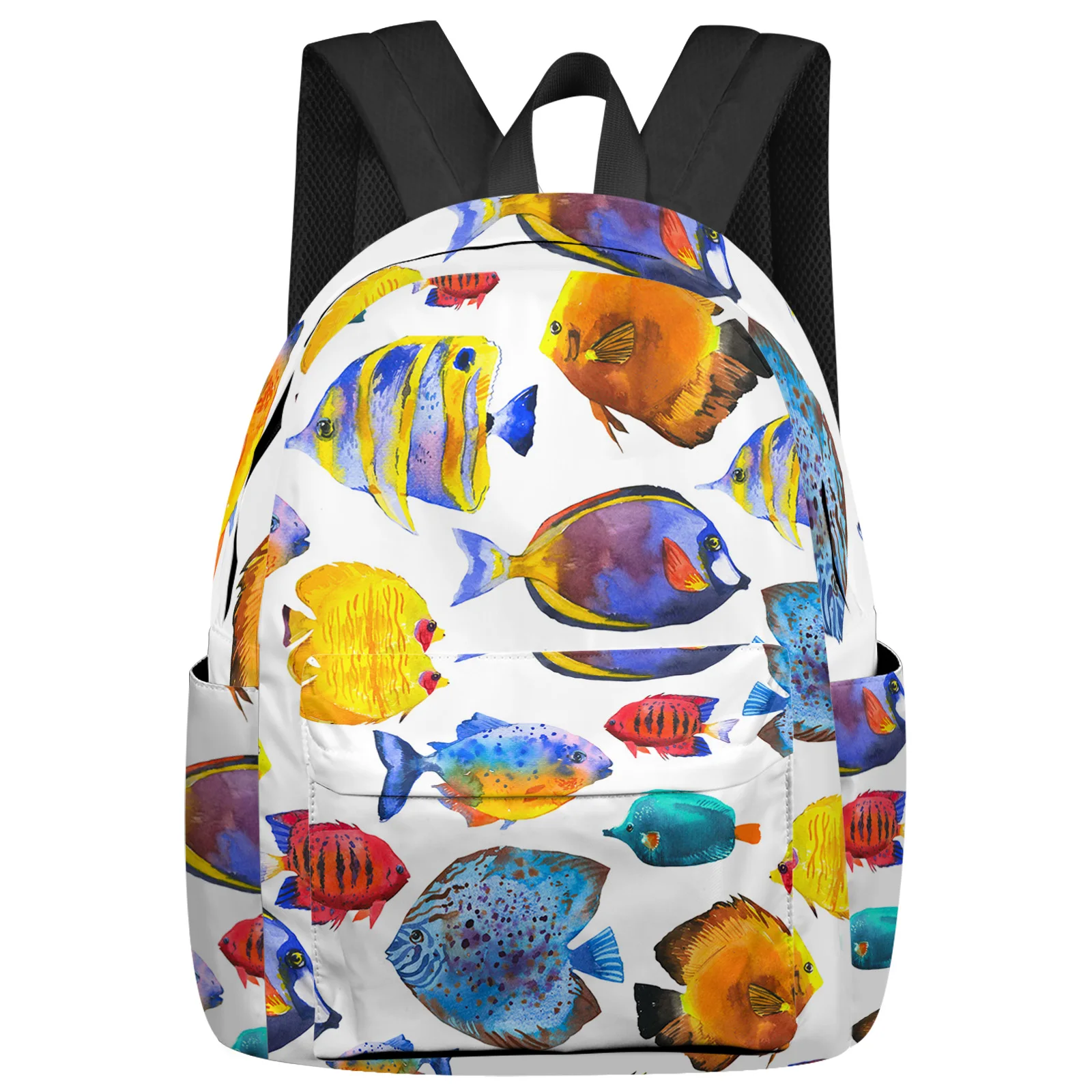 Colorful Fish In Ocean Backpack School Bags for Teenagers Girls Students Laptop Bag Women's Casual Travel Backpack