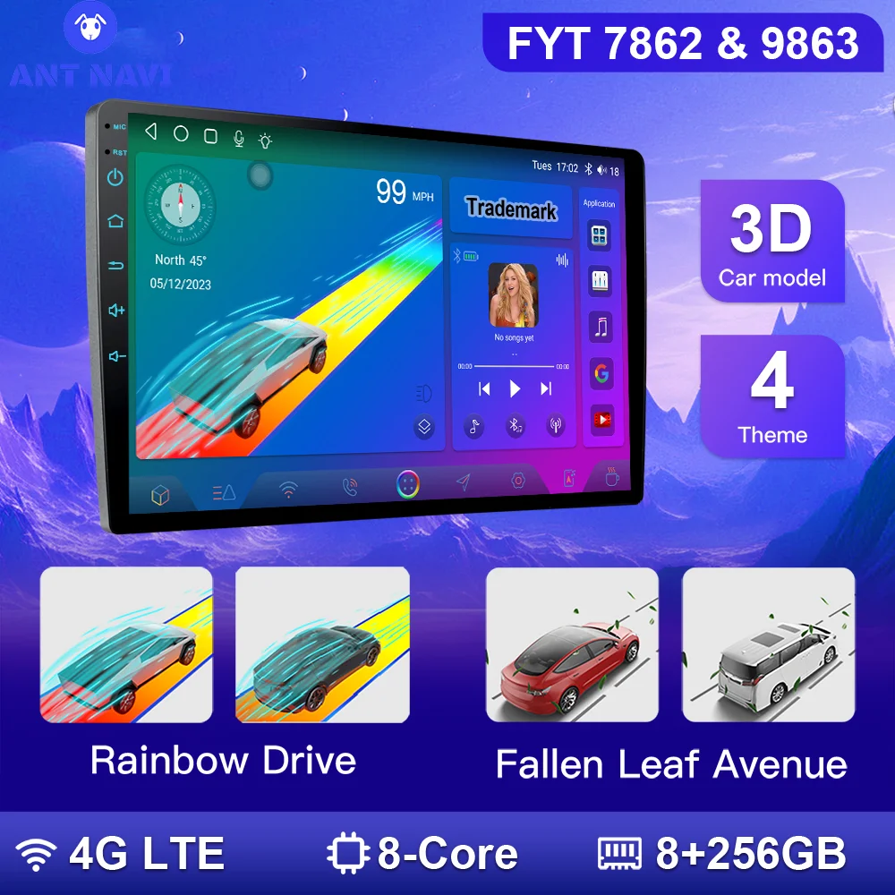 Universal 9 10 inch Android 10 2 Din Carplay Car Radio Multimedia Player GPS Bluetooth Video QLED DVD Screen Car Stereo Receiver