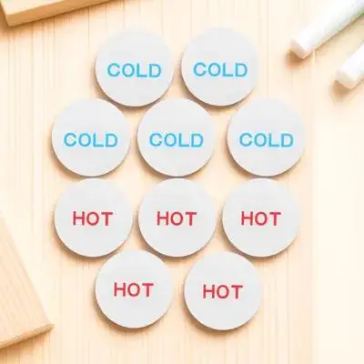 10 قطعة علامات صنبور المياه الاكريليك الساخن الباردة تسميات لفندق الحمام مطعم لوازم علامات السلامة دائم درجة حرارة واضحة #1