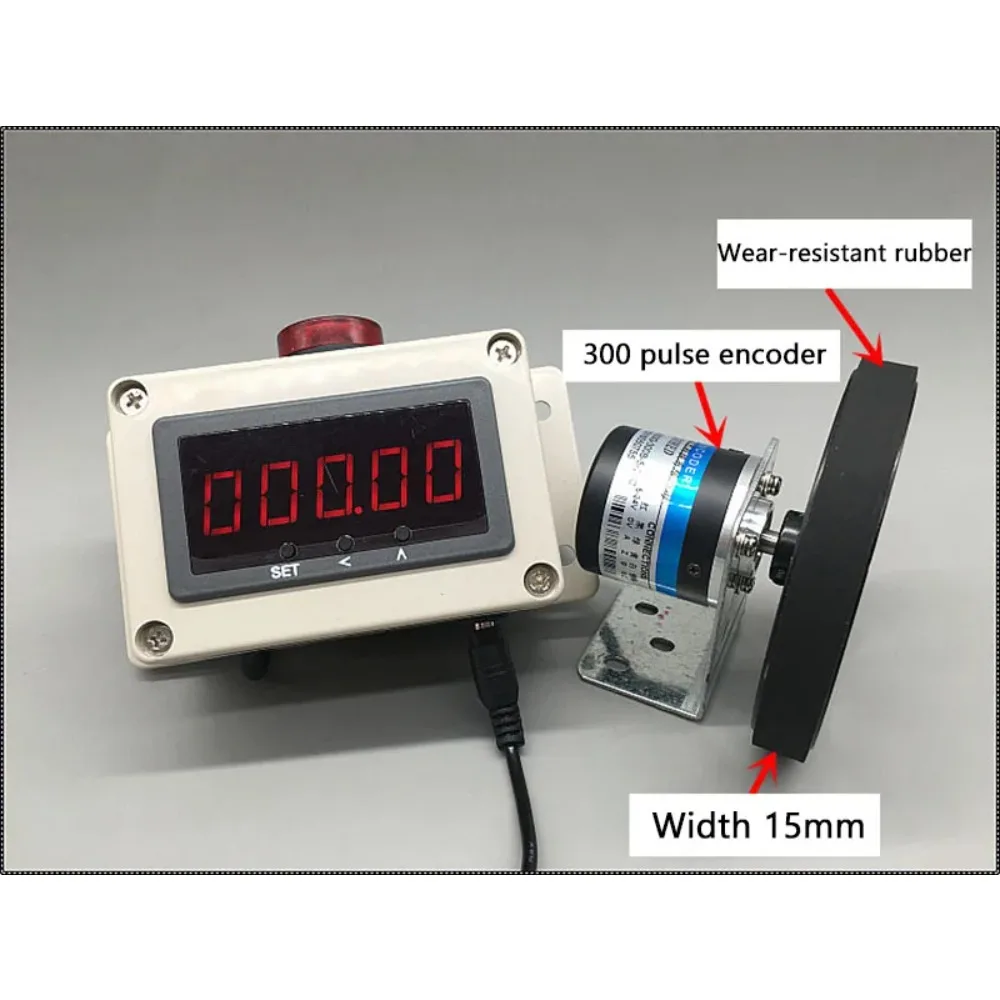 High Precision Roller Type Electronic Induction Meter Counter, Automatic Length Measuring With Alarm Function
