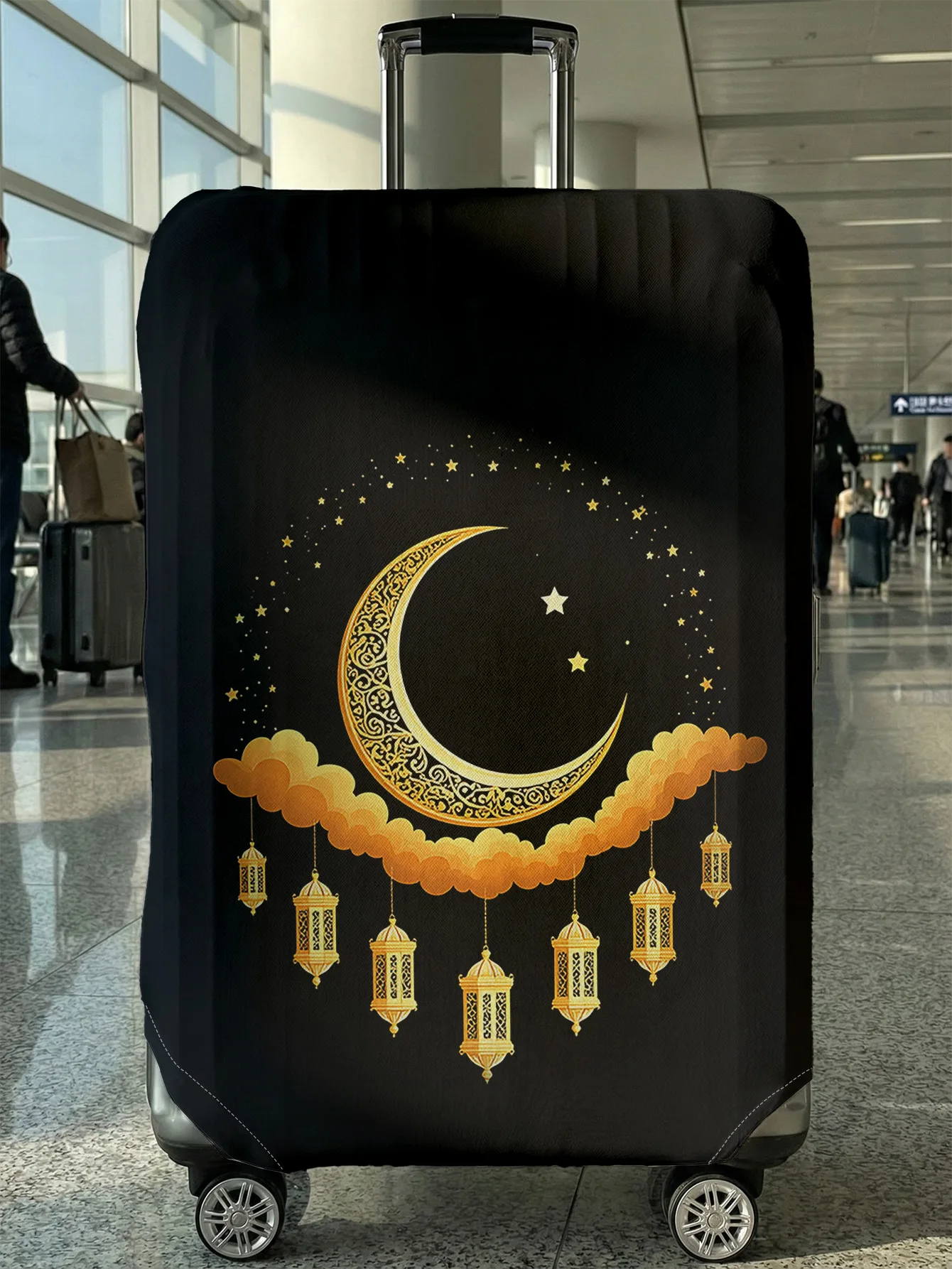

Защитный чехол для багажа Star and Moon Lantern, подходит для чехлов для багажа размером 18-32 дюйма, чехлов для ручек багажа, дорожных аксессуаров.