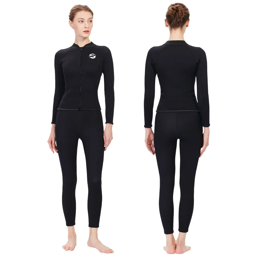 

Professional Diving Suit Cold Proof Warm 3mm Neoprene Top Pants Split Suit Ladies Thick Wading Swimming Surfing Wetsuit