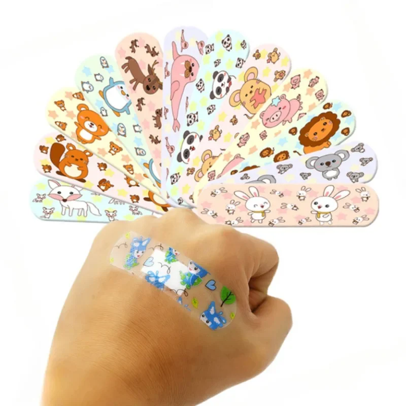 120pcs/set Cute Cartoon Band Aid Wound Dressing Plaster First Aid Adhesive Bandages Patch Woundplast Non-transparent/Transparent