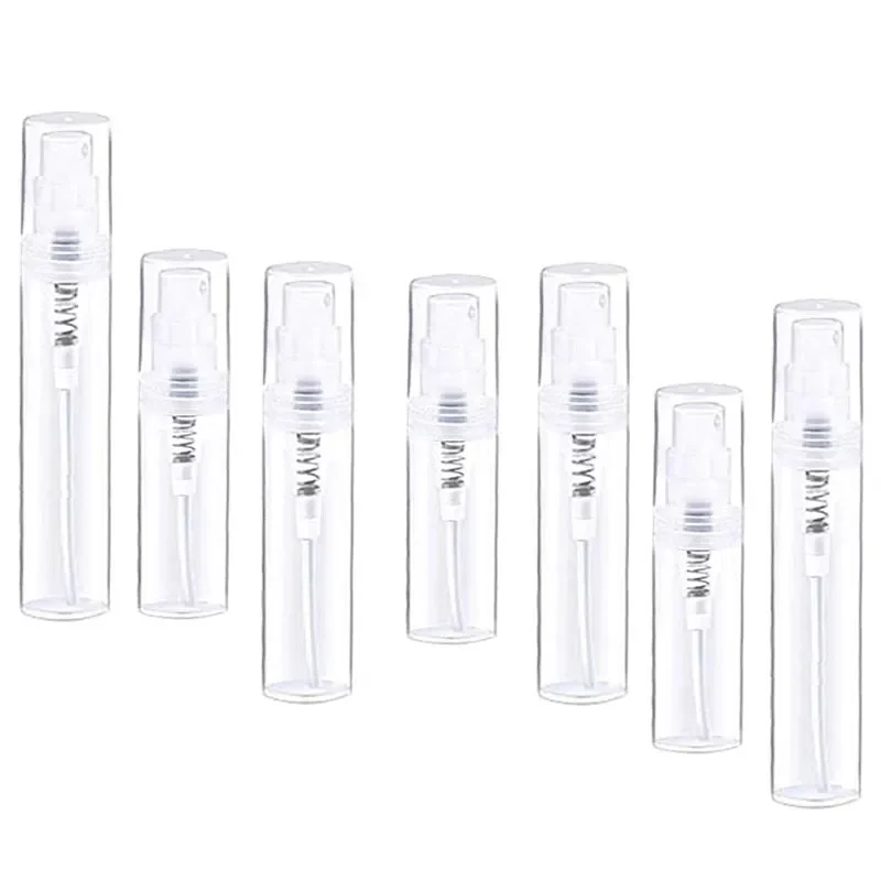 

100Pcs Mini Plastic Spray Bottle 2ml 3ml 5ml 8ml 10ml Perfume Bottle Parfume Bootle Refillable Vial Empty Cosmetic Container