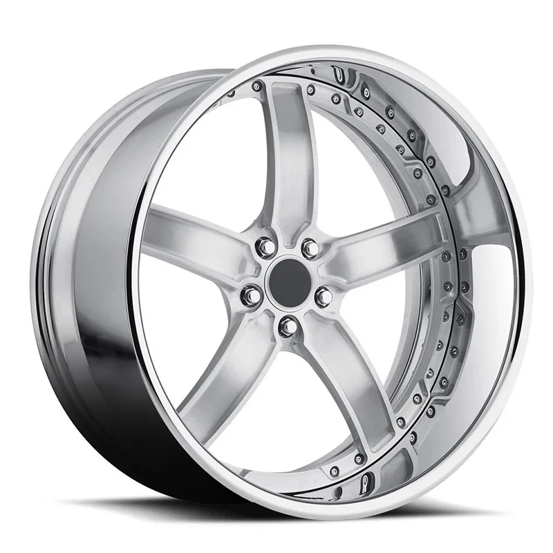 18-26 Inch 2-Piece Chrome Polished Deep Dish Forged Wheels ET18 ET20 ET30 Universal Car RimsECE R124 E‑Mark JWL